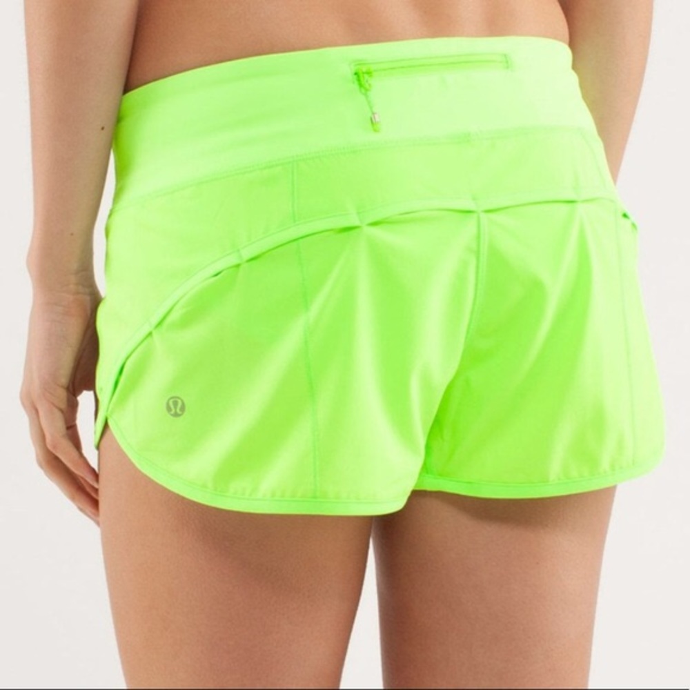 Lululemon Run Speed Short 8 Neon Yellow